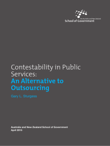 Contestability in Public Services: An Alternative to
