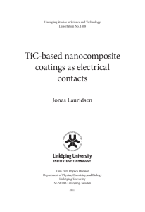 TiC-based nanocomposite coatings as electrical contacts