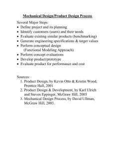 Mechanical Design/Product Design Process