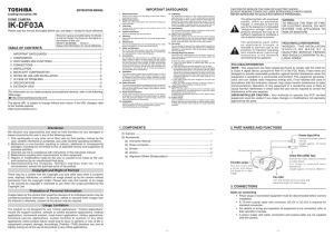 IK-DF03A Operation Manual