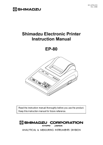 Shimadzu Electronic Printer Instruction Manual EP-80