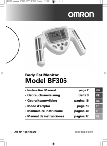 Body Fat Monitor Model BF306