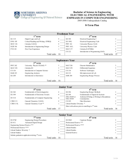 bachelor of science in engineering electrical engineering Electrical Engineering Progression Plan Nau #18