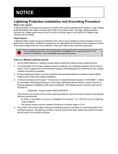 Lightning Protection Installation and Grounding Procedure