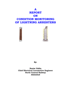 a report on condition monitoring of lightning arresters