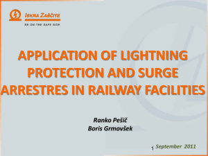 application of lightning protection and surge arrestres in