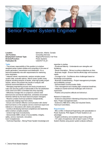 Senior Power System Engineer
