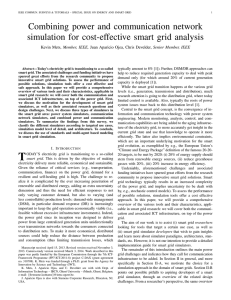 Combining power and communication network simulation for cost
