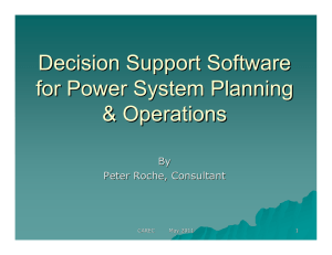 Decision Support Software for Power System Planning
