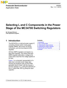 Selecting L and C Components in the Power Stage