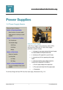 Power Supplies - Learn About Electronics