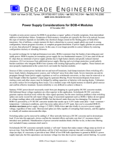 BOB-4 Power Supply Application Note