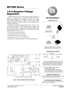 MC7900 Series 1.0 A Negative Voltage Regulators