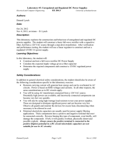 Unregulated and Regulated Power Supplies