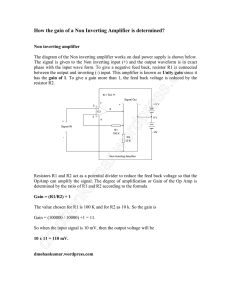How the gain of a Non Inverting Amplifier is