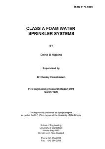 Class A Foam Water Sprinkler Systems