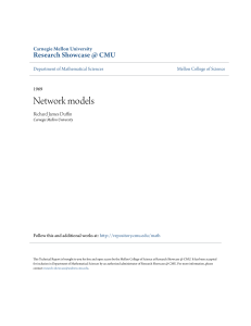 Network models - Research Showcase @ CMU