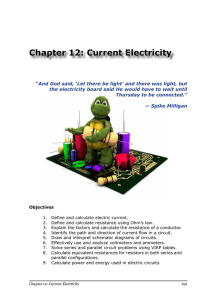 Chapter 12: Current Electricity