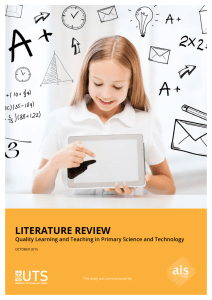 Quality Learning and Teaching in Primary Science and Technology