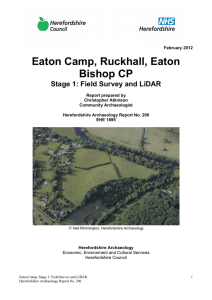 Atkinson, C. 2011. Eaton Camp, Ruckhall, Eaton Bishop CP. Stage 1