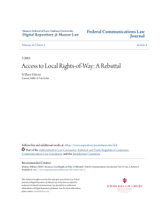 Access to Local Rights-of-Way: A Rebuttal