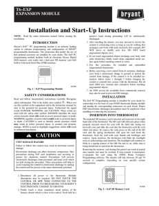 Installation and Start--Up Instructions
