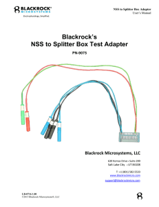 NSS to Splitter Box Adapter IFU