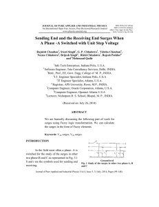 Sending End and the Receiving End Surges When A Phase