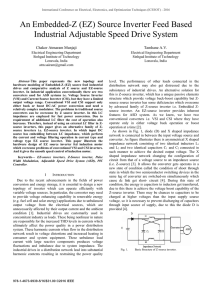 An Embedded-Z (EZ) Source Inverter Feed Based Industrial