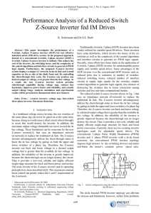 Performance Analysis of a Reduced Switch Z-Source Inverter