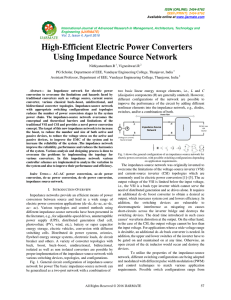 High-Efficient Electric Power Converters Using Impedance Source