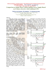 Comparison of Single-Phase Uninterruptible Power Supply