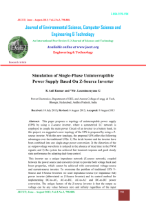 Simulation of Single-Phase Uninterruptible Power Supply Based On