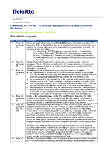 Commentary on: SASAE 3502 Assurance Engagements on B