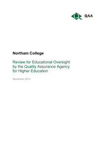 Northam College Review for Educational Oversight by the Quality