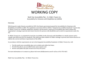 St. Hilda`s AODA Multi-Year Accessibility Plan