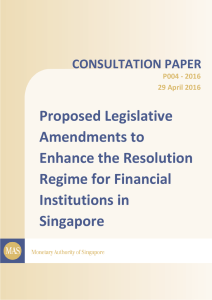 Proposed Legislative Amendments to Enhance the Resolution