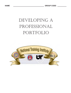 Sample Portfolio - National Training Institute