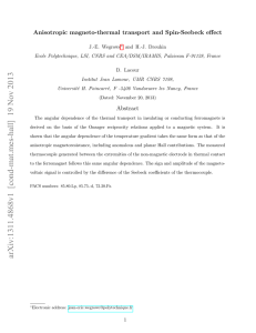 Anisotropic magneto-thermal transport and Spin