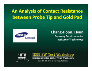 An analysis of probing CRES in Gold bumping pad