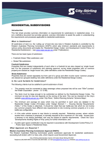 Residential subdivisions