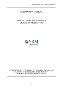 laboratory manual ee0310 – microprocessor