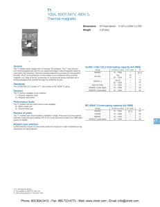 ABB T1 Thermal-Magnetic Molded Case Circuit Breakers