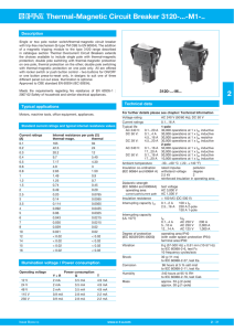 E-T-A 3120-…-M1 Thermal-Magnetic Circuit Breakers