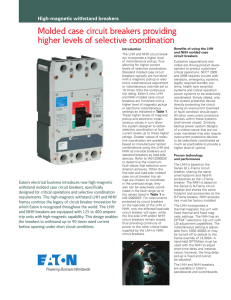 Molded case circuit breakers providing higher levels of