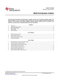 Multi-Cal-Cable User`s Guide