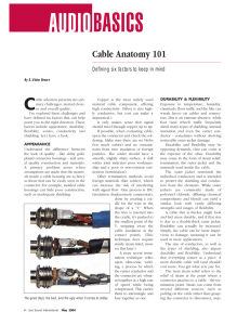 Cable Anatomy 101 - Live Sound International