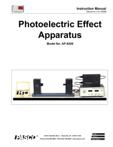 Photoelectric Effect Apparatus