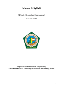 Course Syllabus - Guru Jambheshwar University of Science