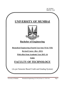 Biomedical Engg. - University of Mumbai